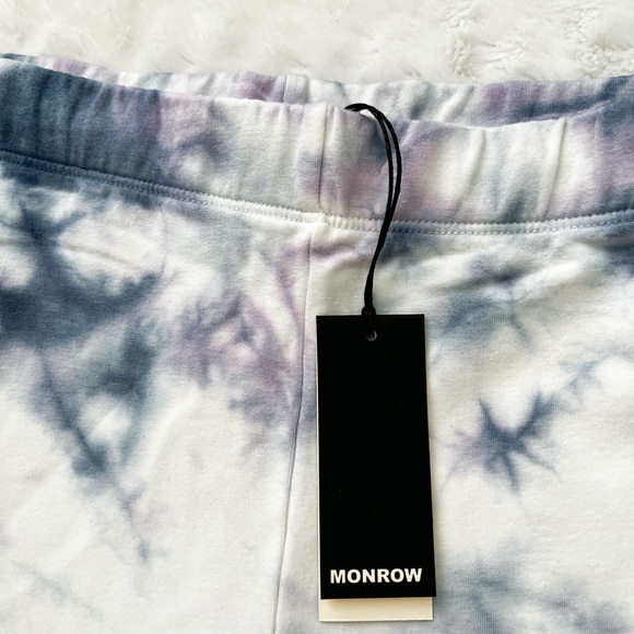 NWT- MONROW Midnight Iris Active Sweatpants Legging Two Tone Crystal Tie Dye - Picture 11 of 16